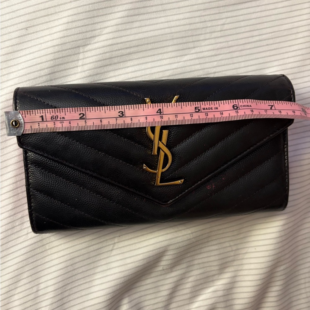 YSL Black Quilted Wallet